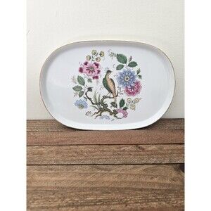 House Of Prill Porcelain Tray Or Dish Pattern Bird Of Paradise